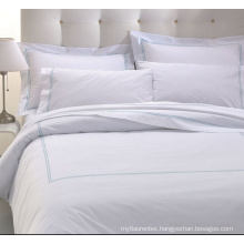 High Quality 100% Cotton Plain Weave White Embroidery Duvet Covers For Hotel and Home